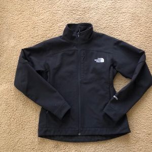 North face black jacket, fleece lined